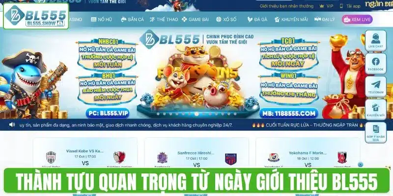 Thành tựu quan trọng từ ngày giới thiệu thương hiệu BL555