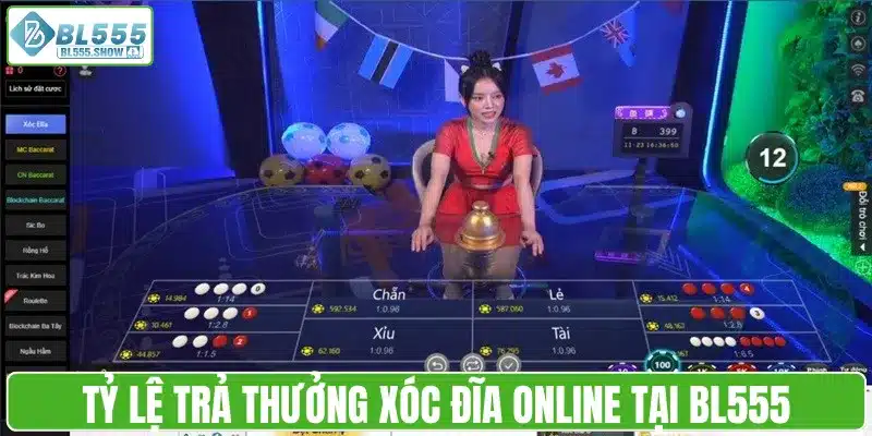 Tỷ lệ trả thưởng xóc đĩa online tại BL555